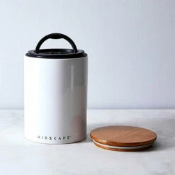 Airscape Ceramic - Snowflake (White) -Alternative Brewing Shop Airscape Ceramic White Coffee Canister 1024x