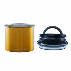 Airscape Classic Brushed Brass -Alternative Brewing Shop Airscape Classic Small Brushed Brass Coffee Canister 1024x