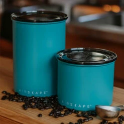 Airscape Classic Turquoise 12 Airscape Classic Turquoise -Alternative Brewing Shop Airscape Classic Turquoise Matte Coffee Canister 1024x