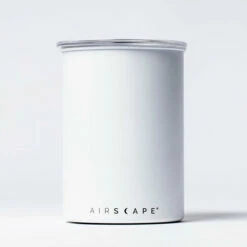 Airscape Classic 7" Medium - Matte Chalk -Alternative Brewing Shop Airscape White Chalk Medium Coffee Canister 1024x