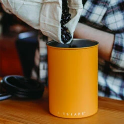 Airscape Classic Matte Yellow -Alternative Brewing Shop Aiscape Classic 7 Medium Matte Yellow Bean Storage 1024x