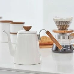 Hario Bona Coffee Drip Kettle 800ml -Alternative Brewing Shop Bona Coffee Kettle Enamel 1024x