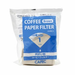 Cafec Brown Filter Papers (100Pcs) -Alternative Brewing Shop Cafec Coffee Filter Bown Paper 1 Cup 1024x