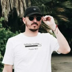 Caffeine Loading... Please Wait T-Shirt -Alternative Brewing Shop Caffiene Loading Please Wait White Shirt 1024x
