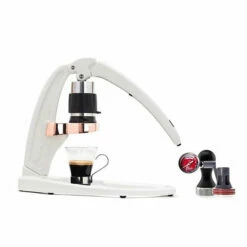 Flair Espresso Maker Signature With Pressure Gauge Kit - White