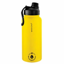GROSCHE Chicago Steel Infuser Tumbler -Alternative Brewing Shop Grosche Chicago Steel Insulated Water Bottle with Chug Lid Yellow 32oz 1024x