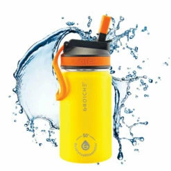 GROSCHE Lil Chill Kids Insulated Sip Flask -Alternative Brewing Shop Grosche Lil Chill Insulated Kids Water Bottle Yellow 1024x