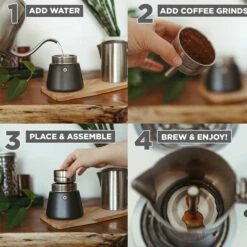 GROSCHE Milano Stovetop Espresso Maker - Steel 5 GROSCHE Milano Stovetop Espresso Maker - Steel -Alternative Brewing Shop Grosche Milano Stainless Steel Stovetop Coffee Maker 1024x