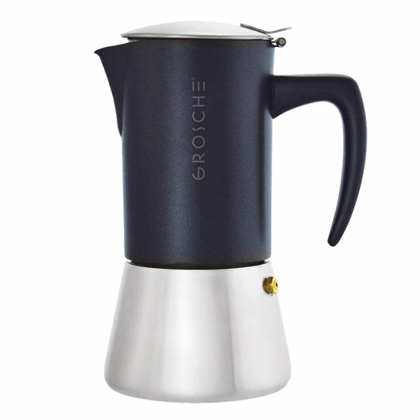 GROSCHE Milano Stovetop Espresso Maker - Steel 2 GROSCHE Milano Stovetop Espresso Maker - Steel - Image 2