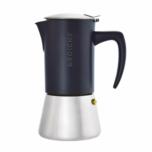 GROSCHE Milano Stovetop Espresso Maker - Steel 1 GROSCHE Milano Stovetop Espresso Maker - Steel