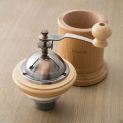 Hario Coffee Grinder Column - Wood -Alternative Brewing Shop Hario Coffee Grinder Column Wood open 1024x