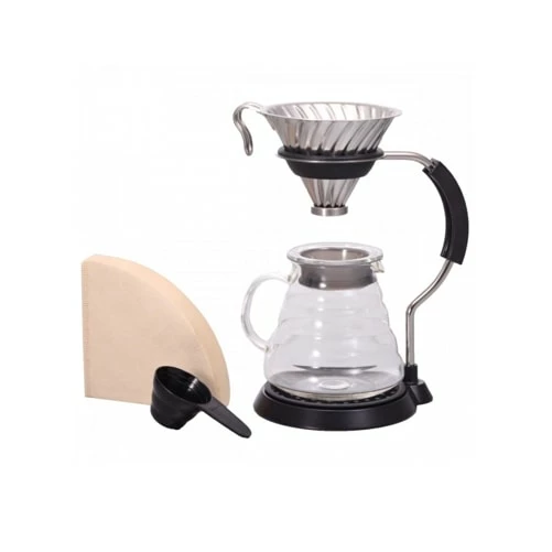 Hario V60 Pour Over Set - Metal 1 Hario V60 Pour Over Set - Metal