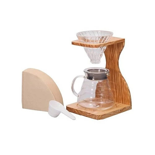 Hario V60 Pour Over Set - Olive Wood 1 Hario V60 Pour Over Set - Olive Wood