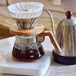 Hario Range Server Olive Wood -Alternative Brewing Shop Olive Range Server w v60 1024x