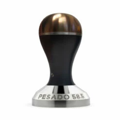 PESADO 58.5 Metal Tamper -Alternative Brewing Shop PESADO Tamper Black and Bronze 1024x