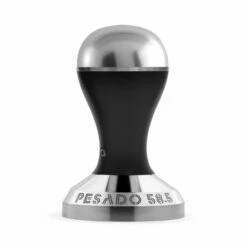 PESADO 58.5 Metal Tamper -Alternative Brewing Shop PESADO Tamper Black and Silver 1024x