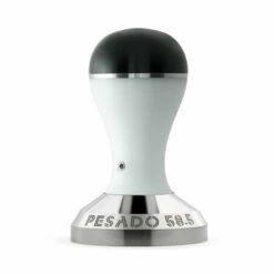 PESADO 58.5 Metal Tamper -Alternative Brewing Shop PESADO Tamper White and Black 1024x