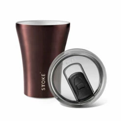STTOKE Ceramic Reusable Cup 38 STTOKE Ceramic Reusable Cup -Alternative Brewing Shop Sttoke 8oz Rust Brown Reusable Cup 1024x