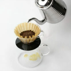 Kalita Glass Wave Dripper 185 Black -Alternative Brewing Shop brewing with kalita dripper and kettle 0e823865 0fcc 4893 95de 9013628f9055 1024x